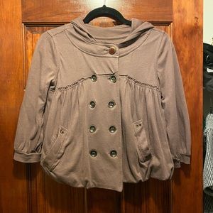 Free People Cropped Jacket - Mauve